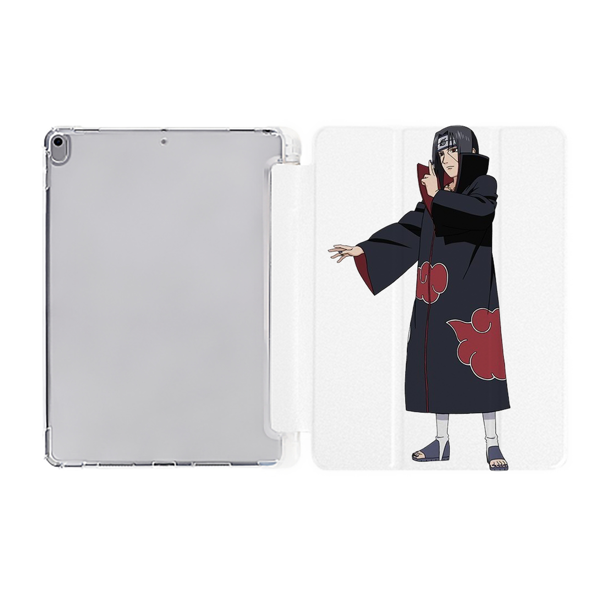 （画像用） NARUTO -ナルト- うちは イタチ Uchiha Itachi IPad ケース ペン収納付き 三つ折りスタンド PUレザー×シリコン 対応機種9.5/10.5/10.9インチ